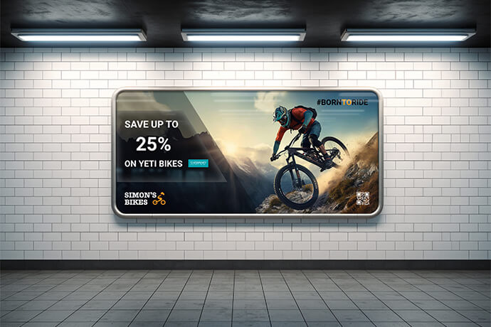 Billboard underground bikeshop